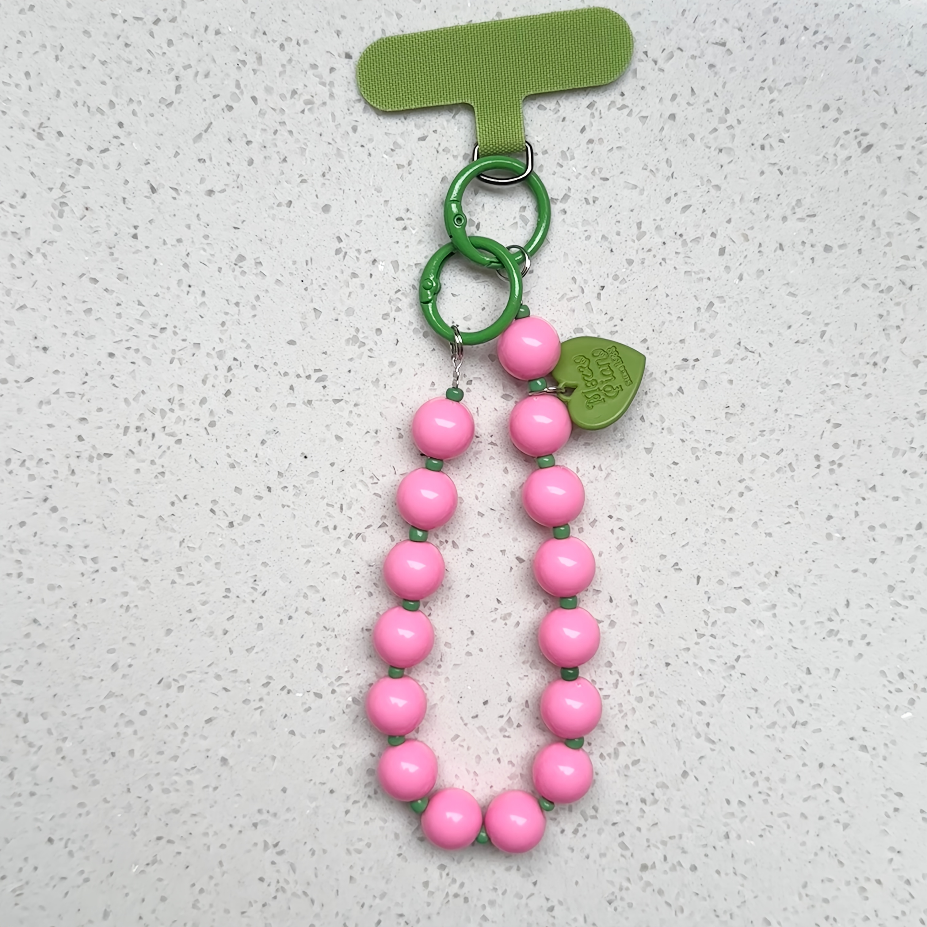 1pc Unisex Plain-coloured Minimalist Mobile Phone Wrist Strap, Beaded Heart-shaped Mobile Phone Lanyard In 8 Colours, Multifunctional Mobile Phone Strap, Ccd, Bag Accessory, Birthday Gift