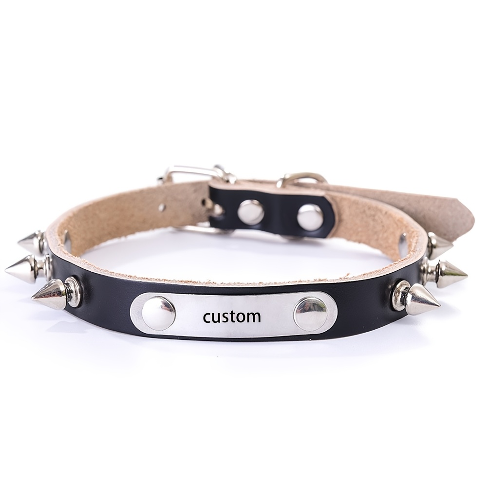 TEMU [custom] 1pc, Cone-shaped Pet Costume Necklace Collar, Personalized Laser Engraving Custom Name/text