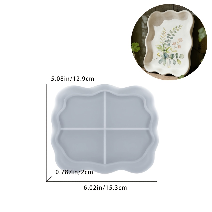 TEMU Moule en , nouveau moule en silicone pour plateau de et plâtre, moule pour plateau de bijoux, plateau de présentation de bijoux, spécialement