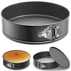 1pc black non stick springform cake pan with removable bottom for baking pizza pan shape suitable for cheesecake