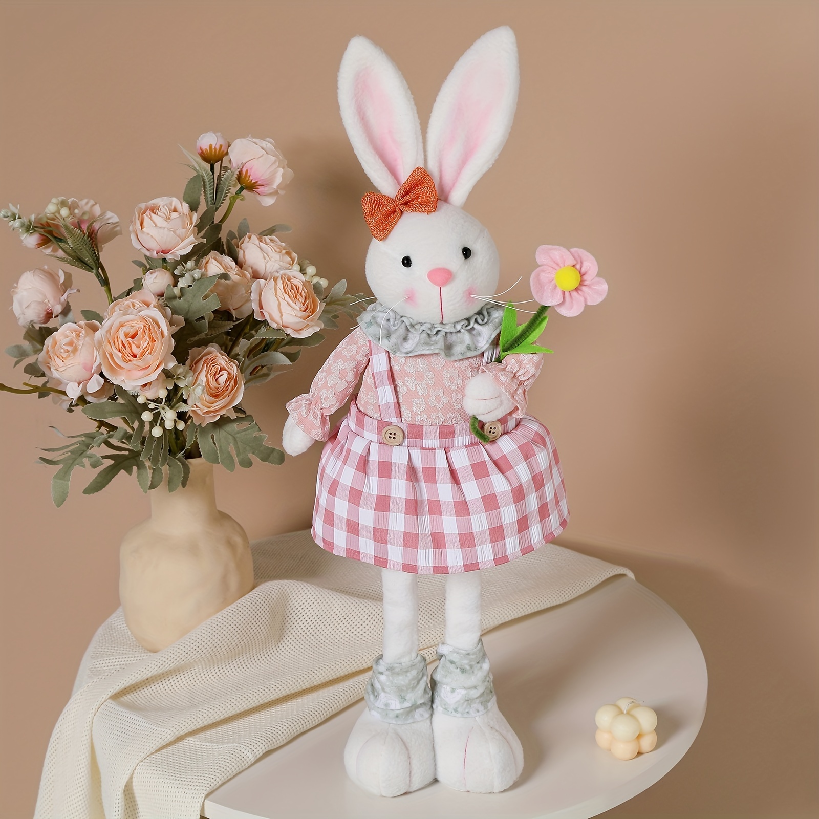 FAMTKT Easter Decorations Handmade Plush Doll, Easter Gifts for