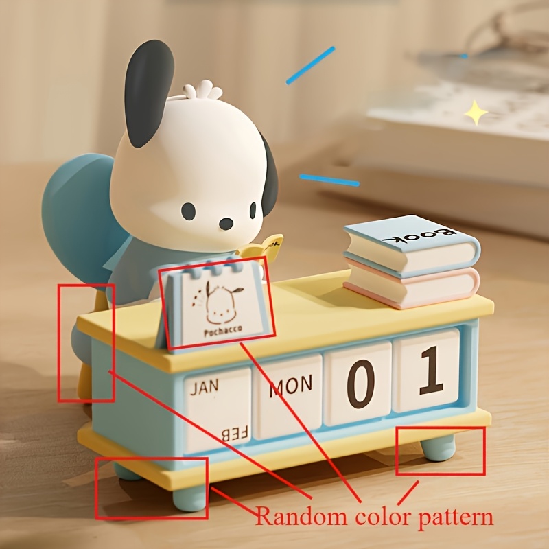 TEMU 1pc Cartoon Desk Calendar - Modern Pvc Tabletop Calendar, Reusable & Endless , Ideal For Anime Fans, Perfect Gift For Thanksgiving, Decor