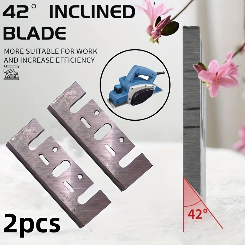 2pcs Replacement Blades For 1900B Electric Planer - Silver, Spare Cutter Blades For Wooorking Planer