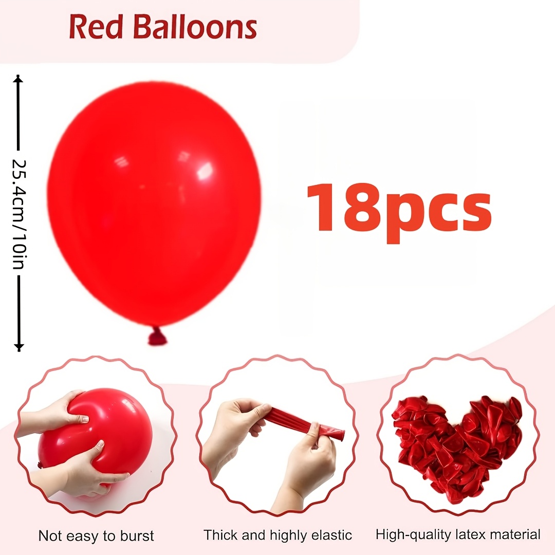 TEMU Globos Rojos, Globos de de Látex de 5 Pulgadas/10 Pulgadas para , Graduación, Baby Shower, Día de San Valentín, Navidad, Fiestas de