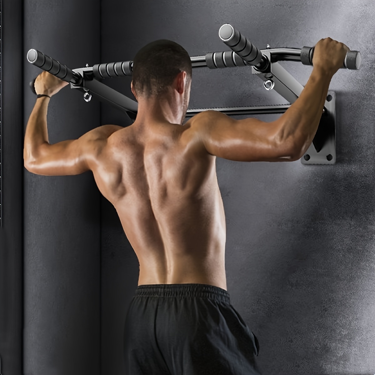 multi functional indoor doorway pull bar wall mounted carbon