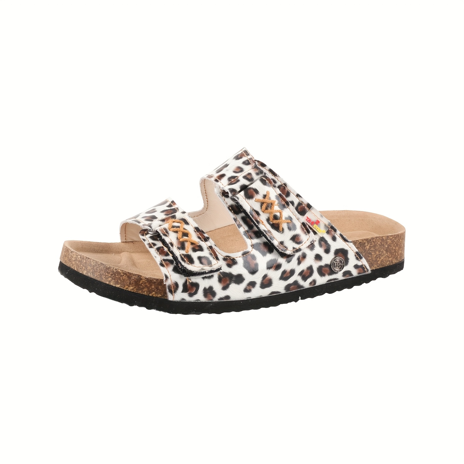 womens leopard print flip flops open toe summer sandals with non   thick platform sole cushioned eva tpr outsole slip on   for women   everyday formal use cute sandals Product details 0