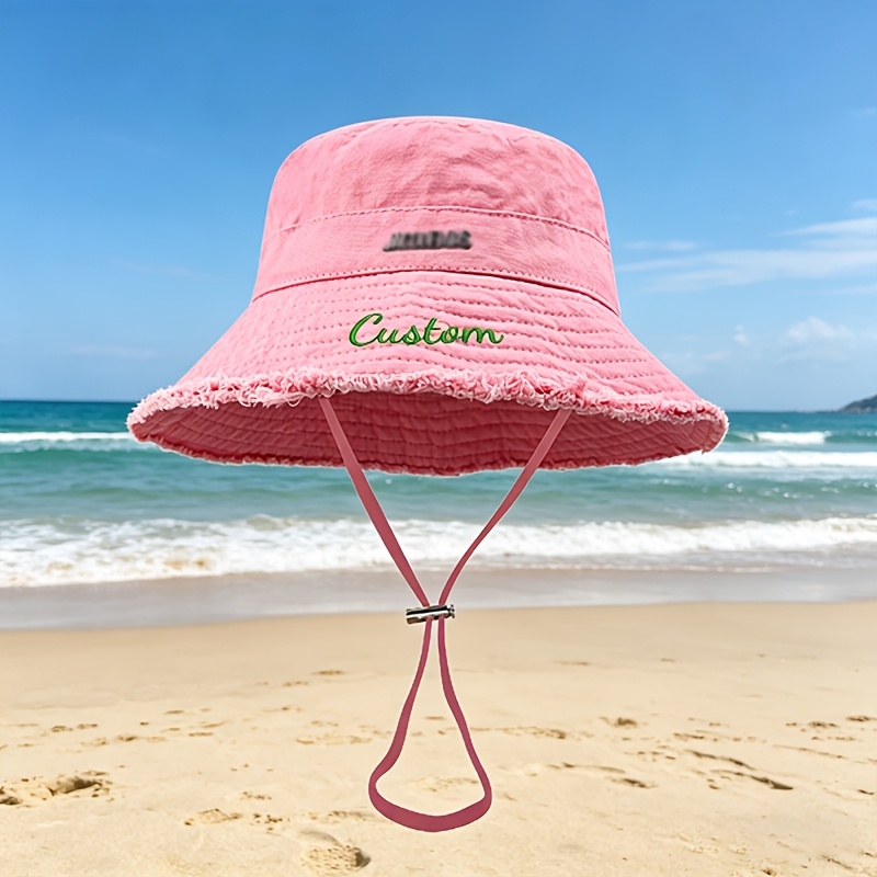 Custom Embroidered Fisherman Hat with Adjustable Drawstring