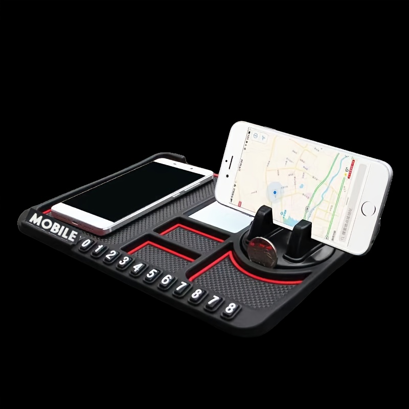car slot mobile phone rotating stand with anti skid pad and phone number sticker to contact can be used to place accessories details 4