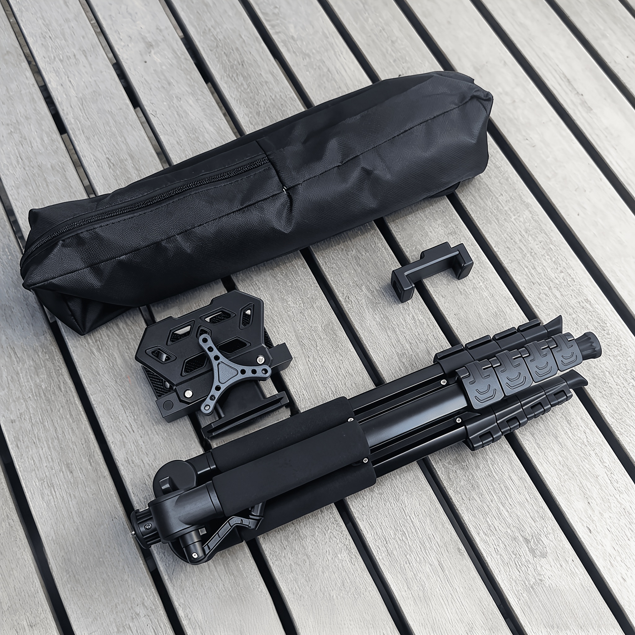 1 Nastavljiv Zunanji Trpežen Lovski Tripod, Opremljen s T6061 Lovsko Sponko, EVA Sponka Proti Drsenju, Nivelacijski Instrument, Večnamenska