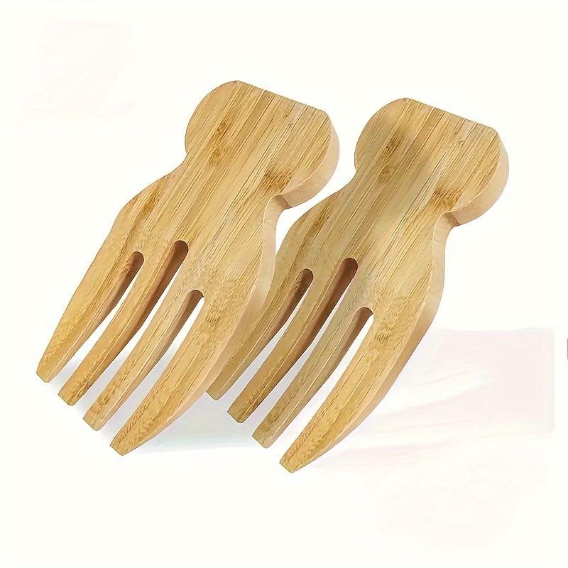 2pcs, Salad , Practical Wooden Kitchen Gadgets For Preparing And Serving, Small Salad Forks