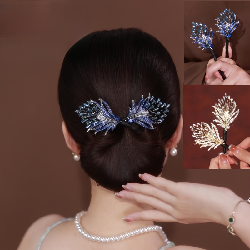 

Elegant Feather Bun Maker, 1pc French Twist Hair Styling Accessory, Hair Clip For Women's Updo Hairstyles, Easy-to-use Hair Bun Tool For Ladies, Perfect Gift For Moms And Friends