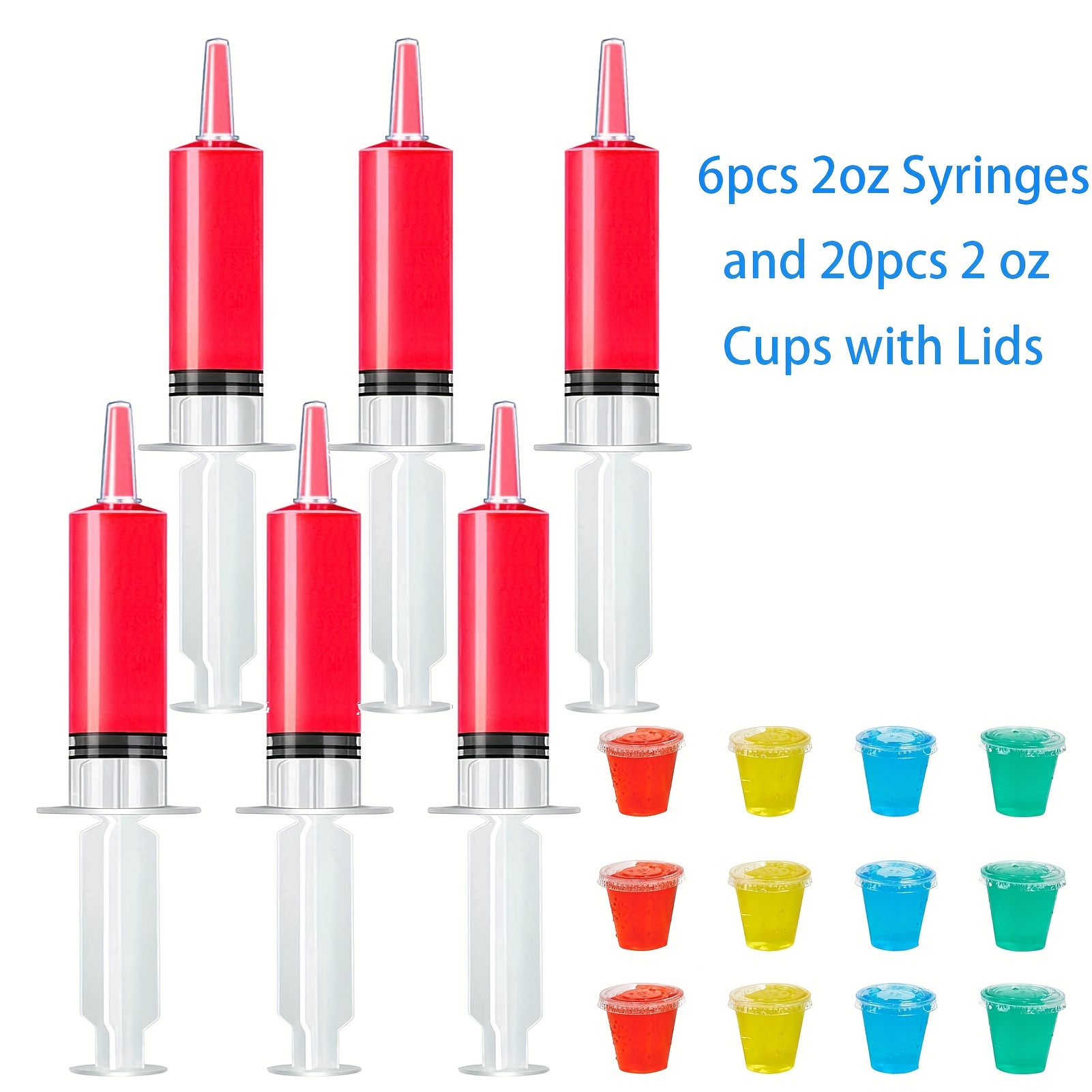 PARTY BARGAINS 60 ml. Mini Red Disposable Shot Glasses - [120 Count] 2 oz.  Plastic Shot Cups, Jello Shots, Perfect Size for Serving Condiments