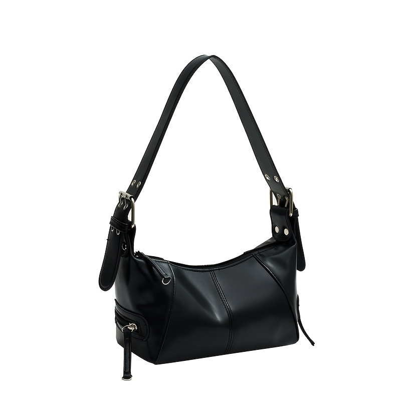 

A Stylish And Women's Shoulder Bag With A Horn Shape, Featuring An Adjustable Strap And Zipper Closure, Work, Travel, And Use.