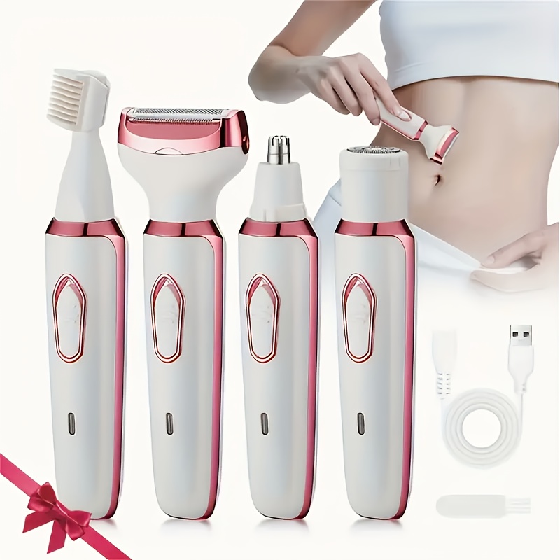 4 in 1 womens electric hair removal shaver device usb c portable epilator with   technology suitable for face     ideal for skin travel gifts epilation system