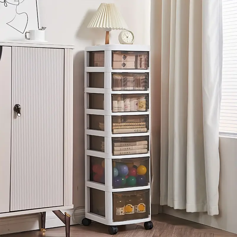 Meuble de rangement en plastique à roulette Meuble de rangement en plastique à roulette