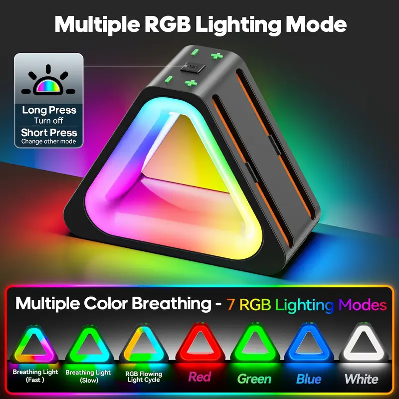 for game controller charger multi mode rgb light for ns controller jc charging base charging indicator light 4 controllers charged simultaneously with type c charging cable Product details 2