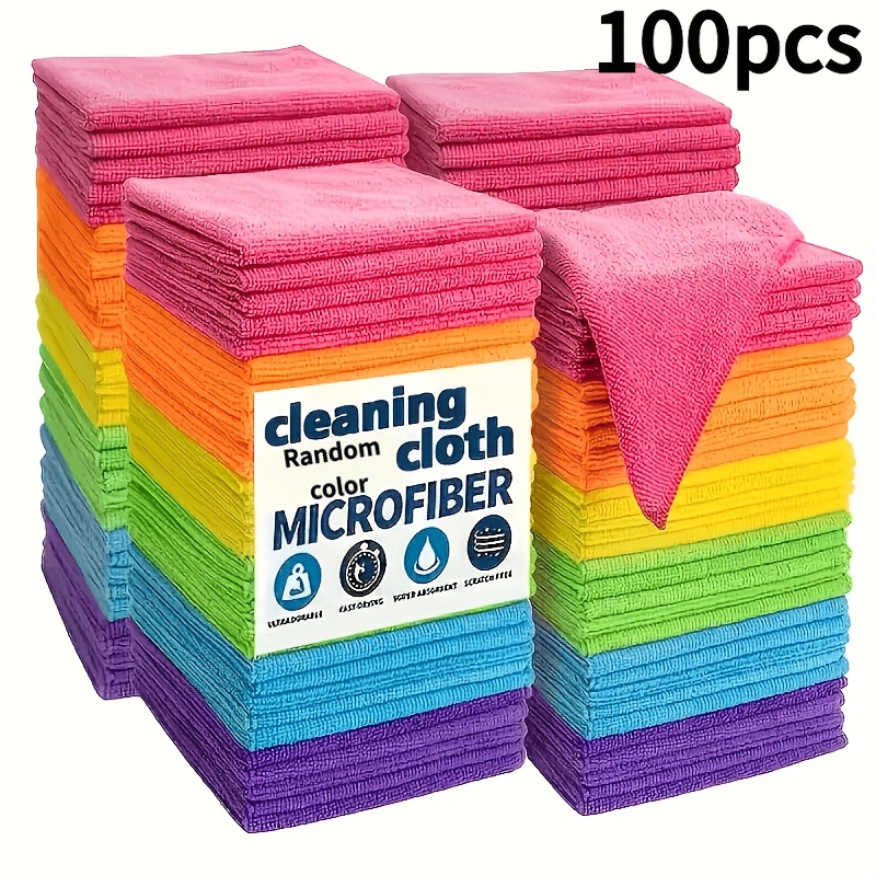 E-shop 100 Stück hochwertige, Fasern in zufälligen Farben - Hoch saugfähig und schnelltrocknend, fleckenfrei, geeignet für Küchen, Badezimmer, Möbel -