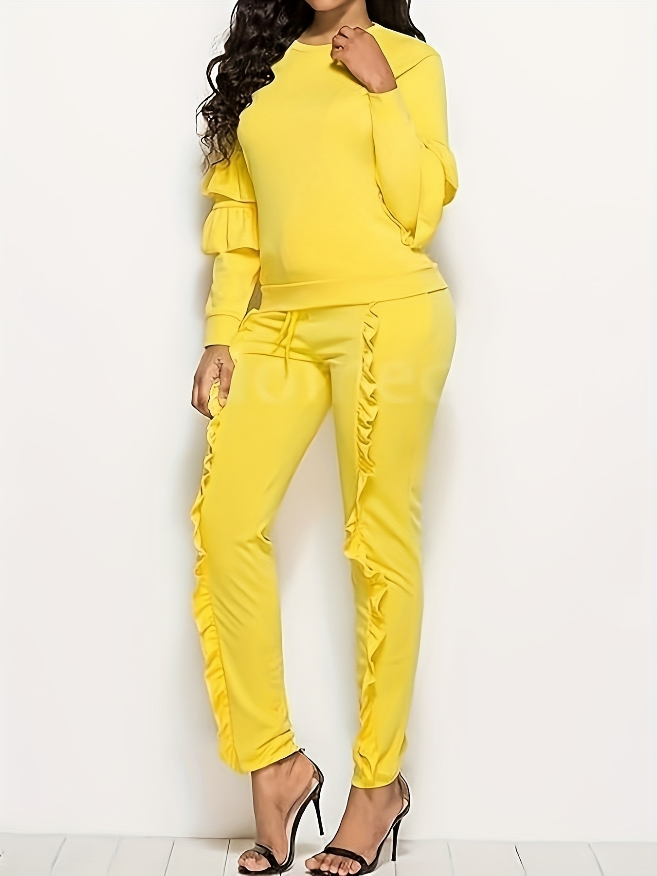 YELLO / PALM TANK TOP AND PANTS SET