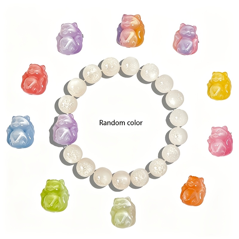 TEMU 1pc, White To Yellow, Random Color, -sensitive Color-changing Mini Phoenix Nine-tailed Bracelet, Summer -changing Temperament Resin Bracelet,