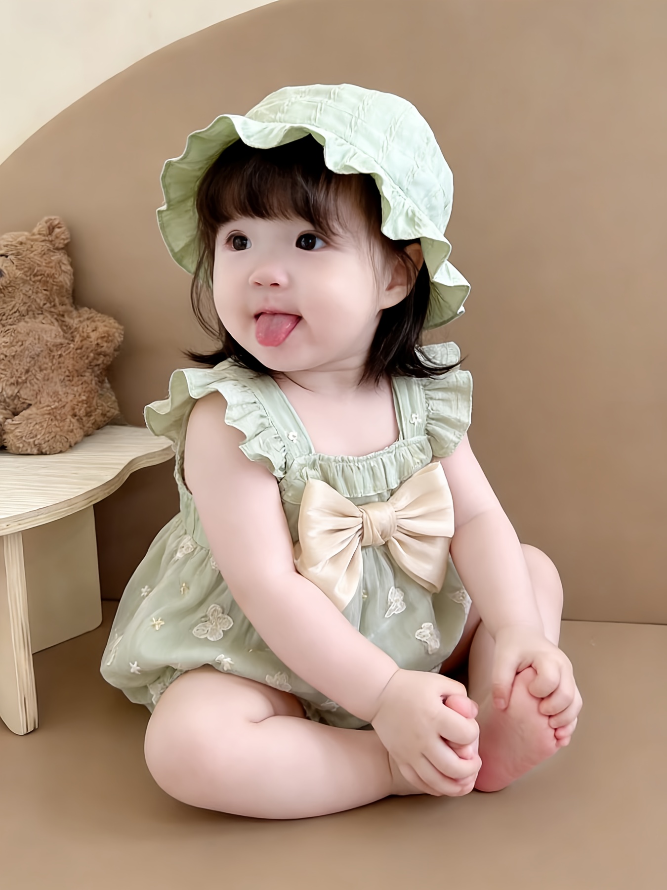 a mint green mesh dress set baby girls featuring - Temu Qatar