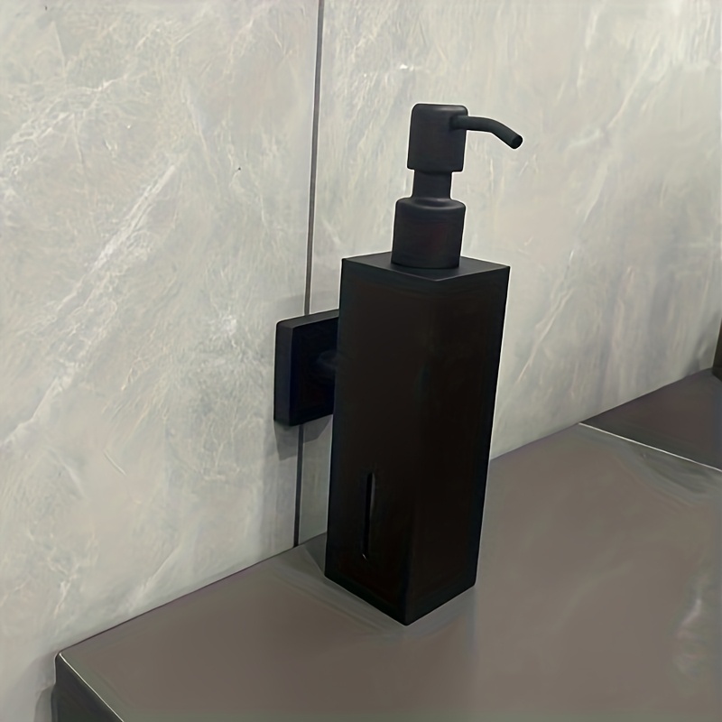 1pc Stainless Steel Bathroom Soap Dispenser - Wall-mounted, No Electricity Needed, With Golden Finish, Durable & Easy To Clean