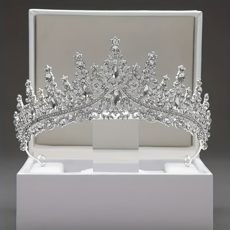 

1pc Elegant Bridal Crown - Classic Zinc Alloy Wedding Tiara For Women, Fashionable Hair Accessory