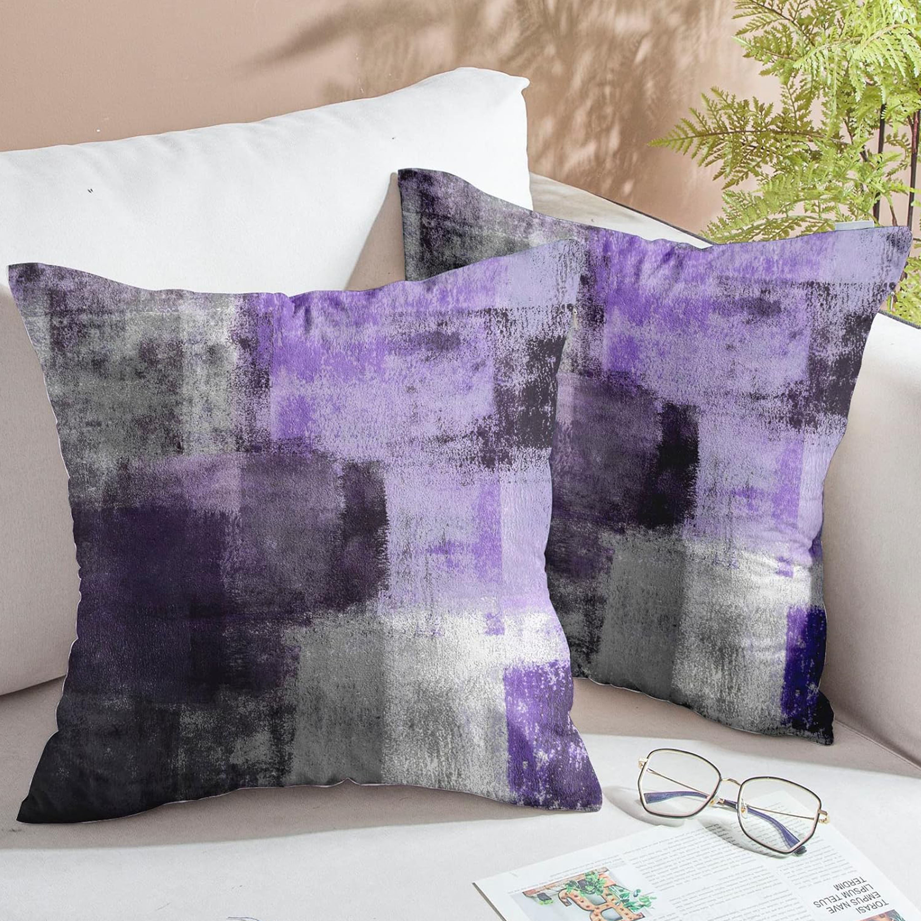purple abstract pillow covers modern accent Temu Nigeria