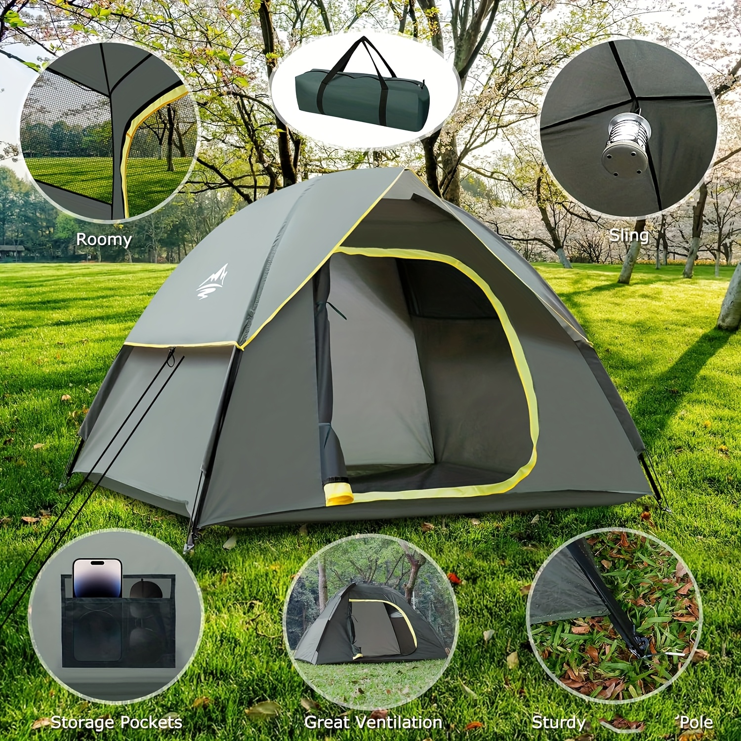 campingzelt 4 personen 3-4 Personen Camping Zelt, Ultraleicht, Kleines Packma, Wetterfest   NORDBR