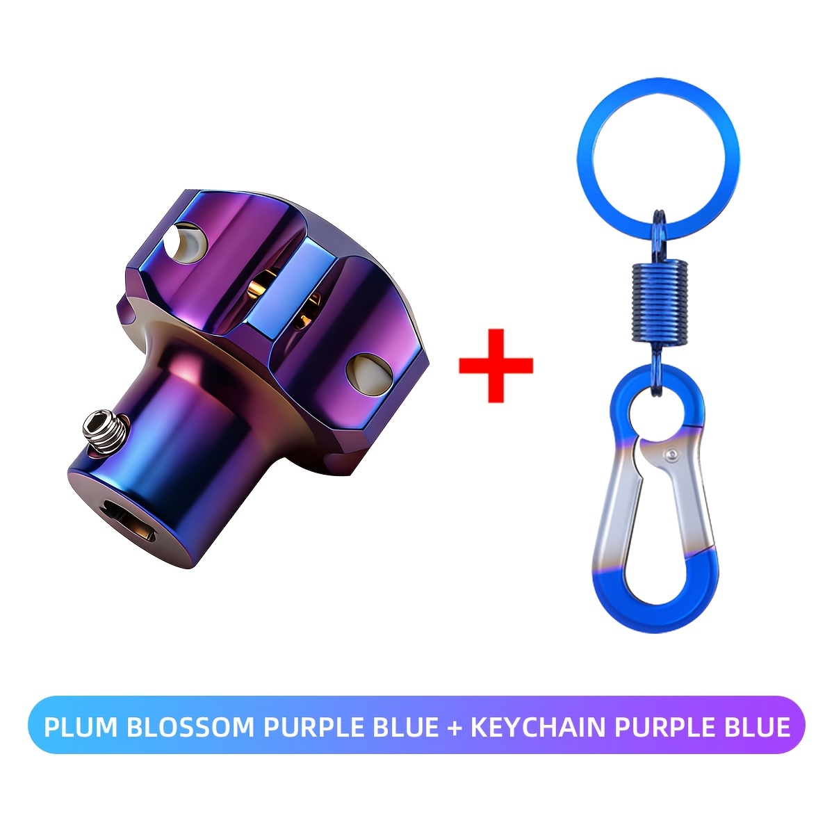 TEMU Motorcycle Key Decorative Head Key Chain Titanium Burning Universal Aluminum Alloy And Iron Key Ring Key Decorative Additions