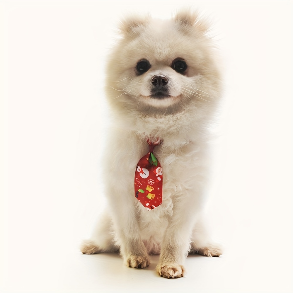 festive christmas pet bow tie adorable holiday accessory for dogs cats featuring snowman santa claus tree details 0
