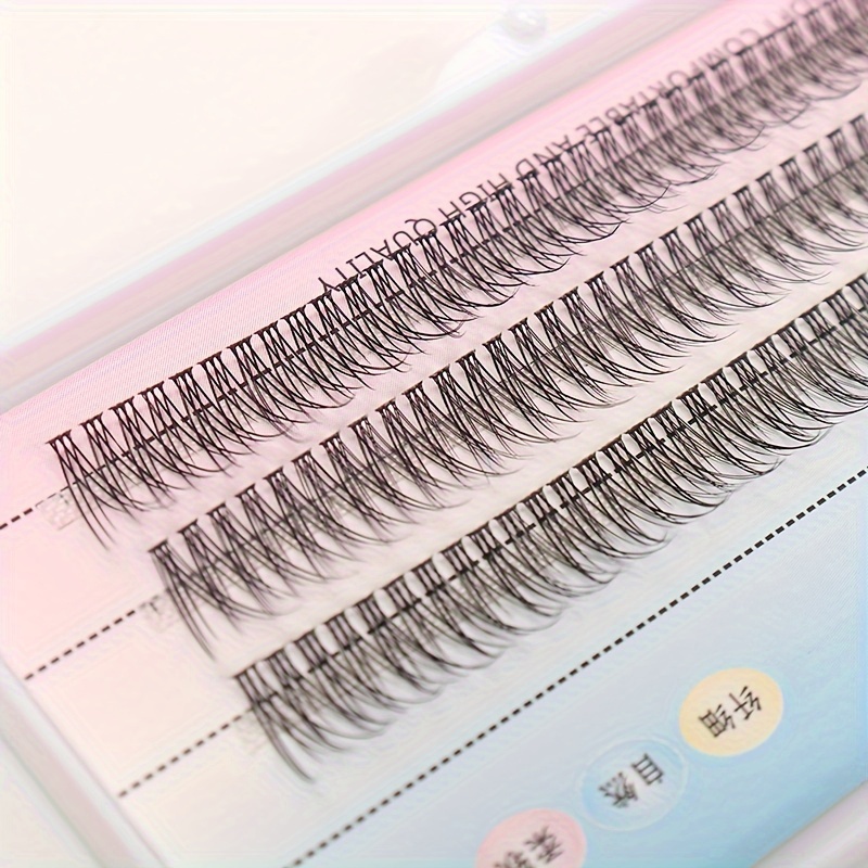 

1pc Segmented Eyelashes - Diy , 0.07mm Thickness, C , 10-12mm/6-9mm Length, , For Use