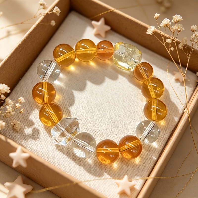 Women's Light Luxury Synthetic Citrine Bracelet, Best Friend Gift