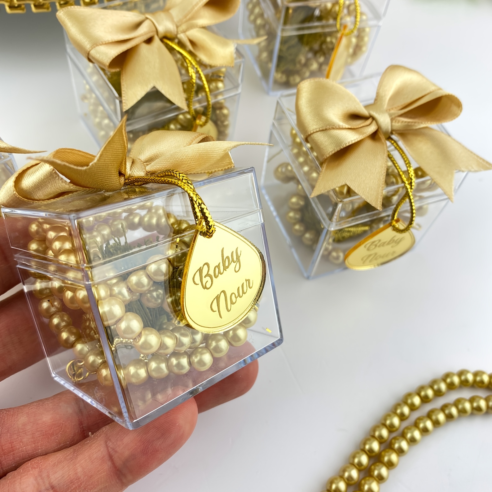 TEMU Custom Personalized Acrylic Gift Tags For Weddings, Eid Al-fitr, Gifts, Valentine's Day Gifts, Eid Greeting Gifts, Ramadan Decorative Gifts.