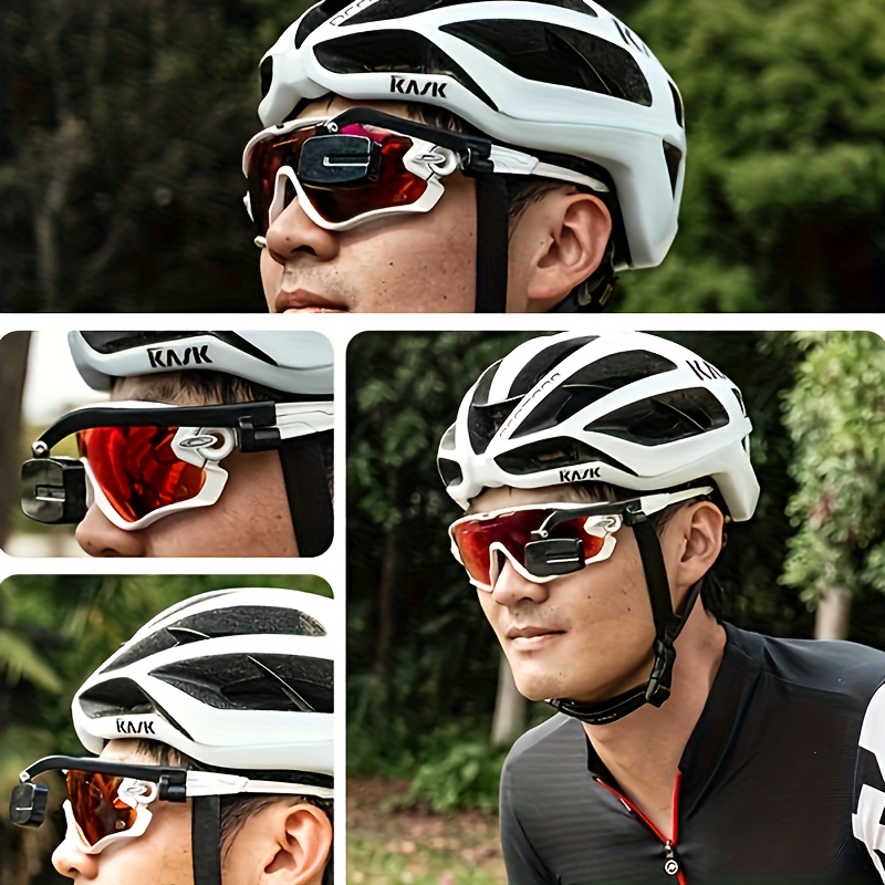 Fahrrad-Rckspiegel, Fahrradbrille, Fahrradhelm, Drehbarer  Mehrwinkel-Sicherheitsspiegel fr den Helm