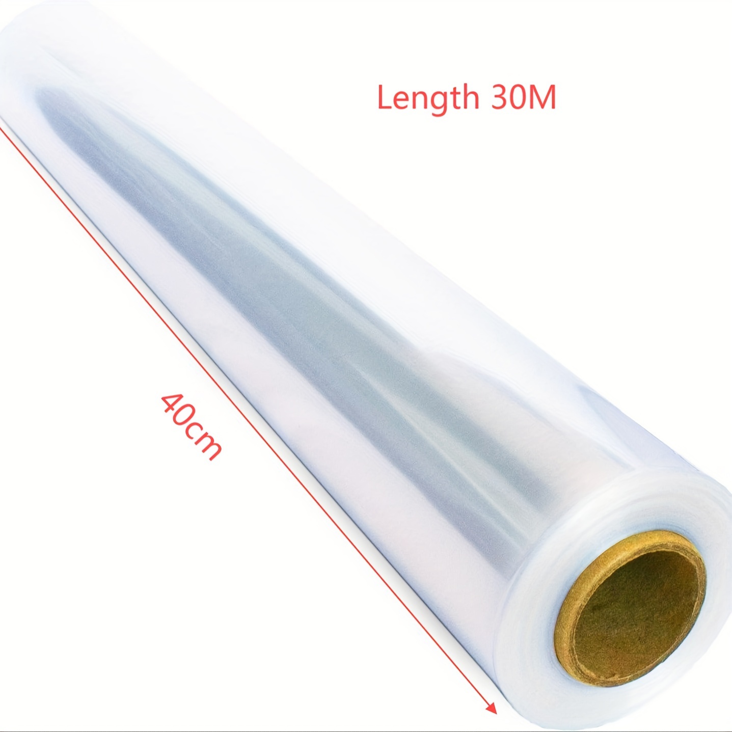 TEMU 15.7inch X 1188.19inch Clear Cellophane Wrap Roll, Transparent Plastic Gift Basket Wrap, Durable Multipurpose Shrink Wrap For Bouquets, Flowers