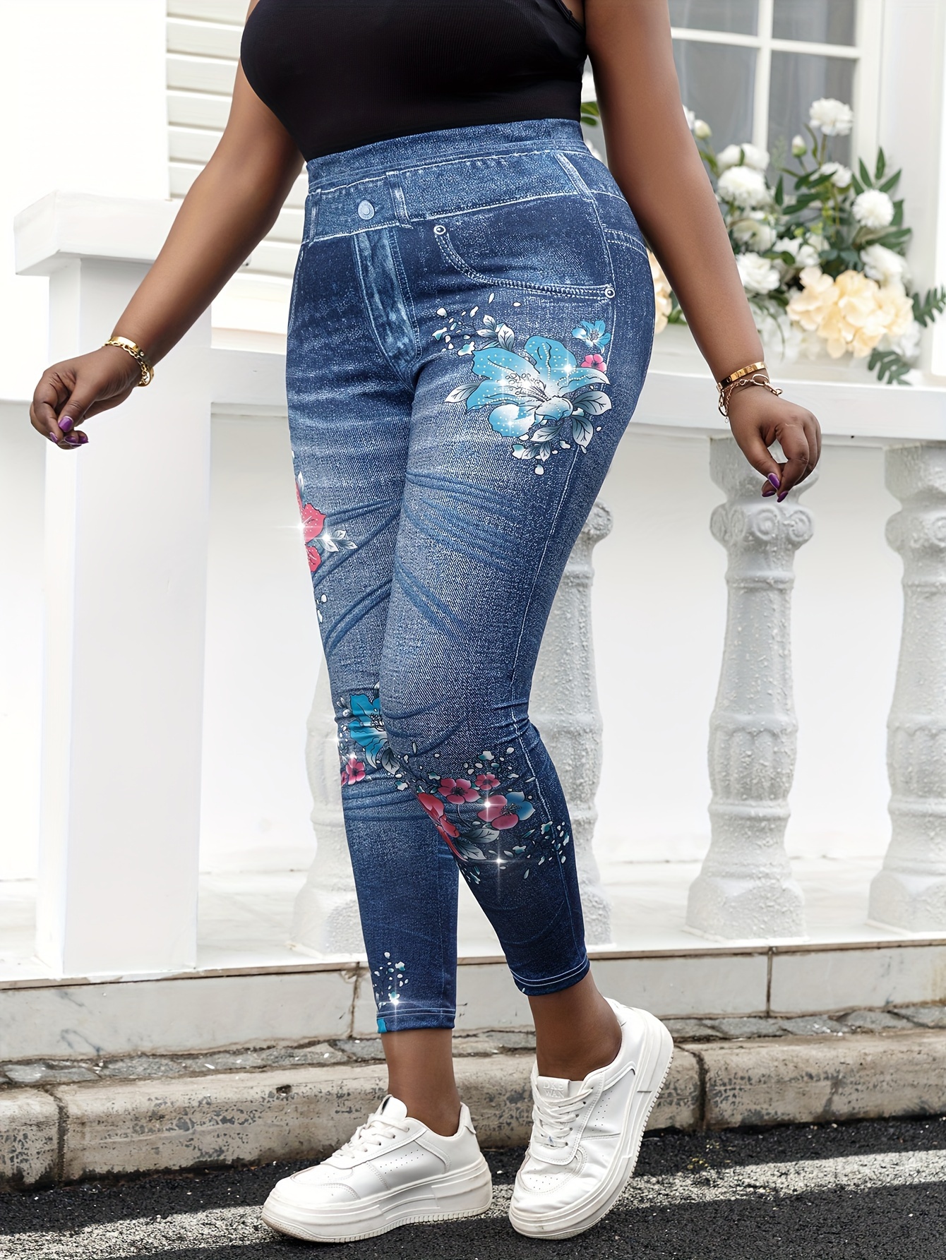 WearAll Damen Leggings Übergrößen - Lange Baumwoll Leggings In 14 Farben Größe 40-58