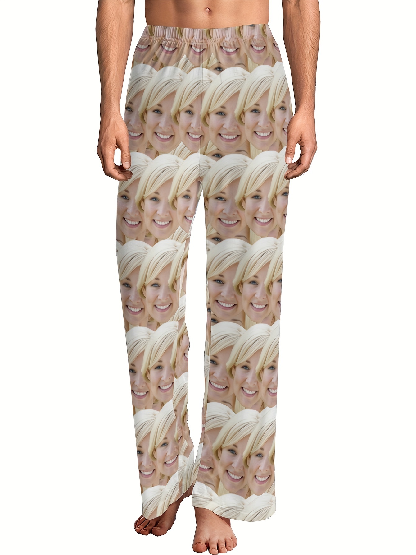 Personalized Pajama Pants For Men Women, Custom Unisex Faces