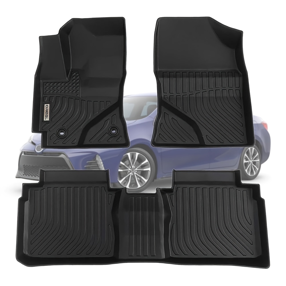 TEMU Orealauto Replacement Floor Mats For Corolla 2014-2019, Sturdy And , Featuring Heavy-duty Carpet For Front And Rear, Suitable For All Weather With Anti-slip Liners