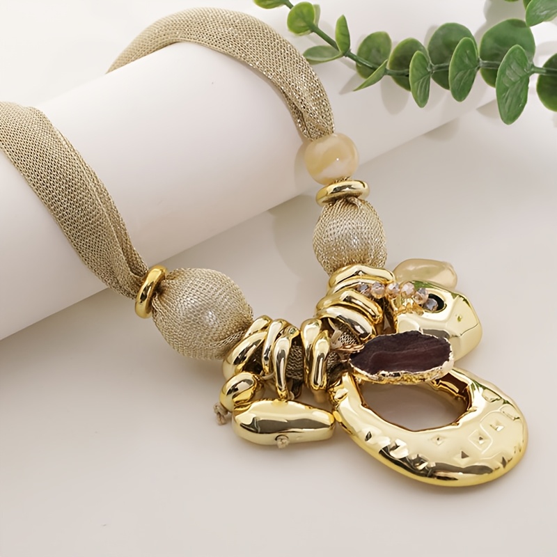 1pc elegant fashion geometric pendant necklace suitable for banquets gifts and casual party wear random pendant