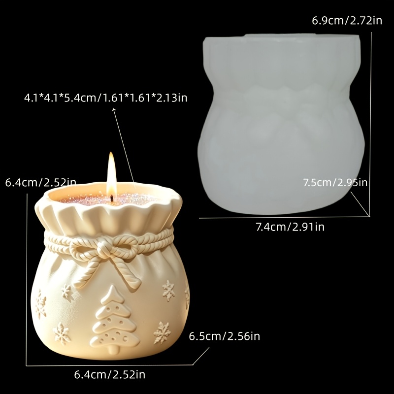 TEMU Stampo in silicone riutilizzabile compatibile con resina/gesso per artigianato - Vaso per fiori, portacandele, portapenne a forma di albero di