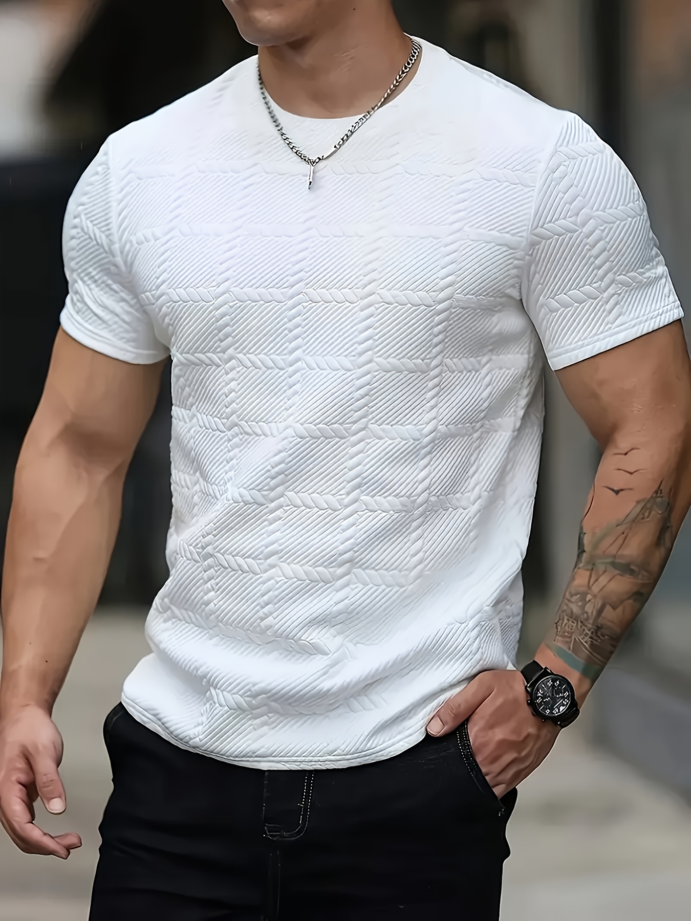 【MODERNIF】Leto Muscle Fit Round Knit men knit top sold on Temu United States