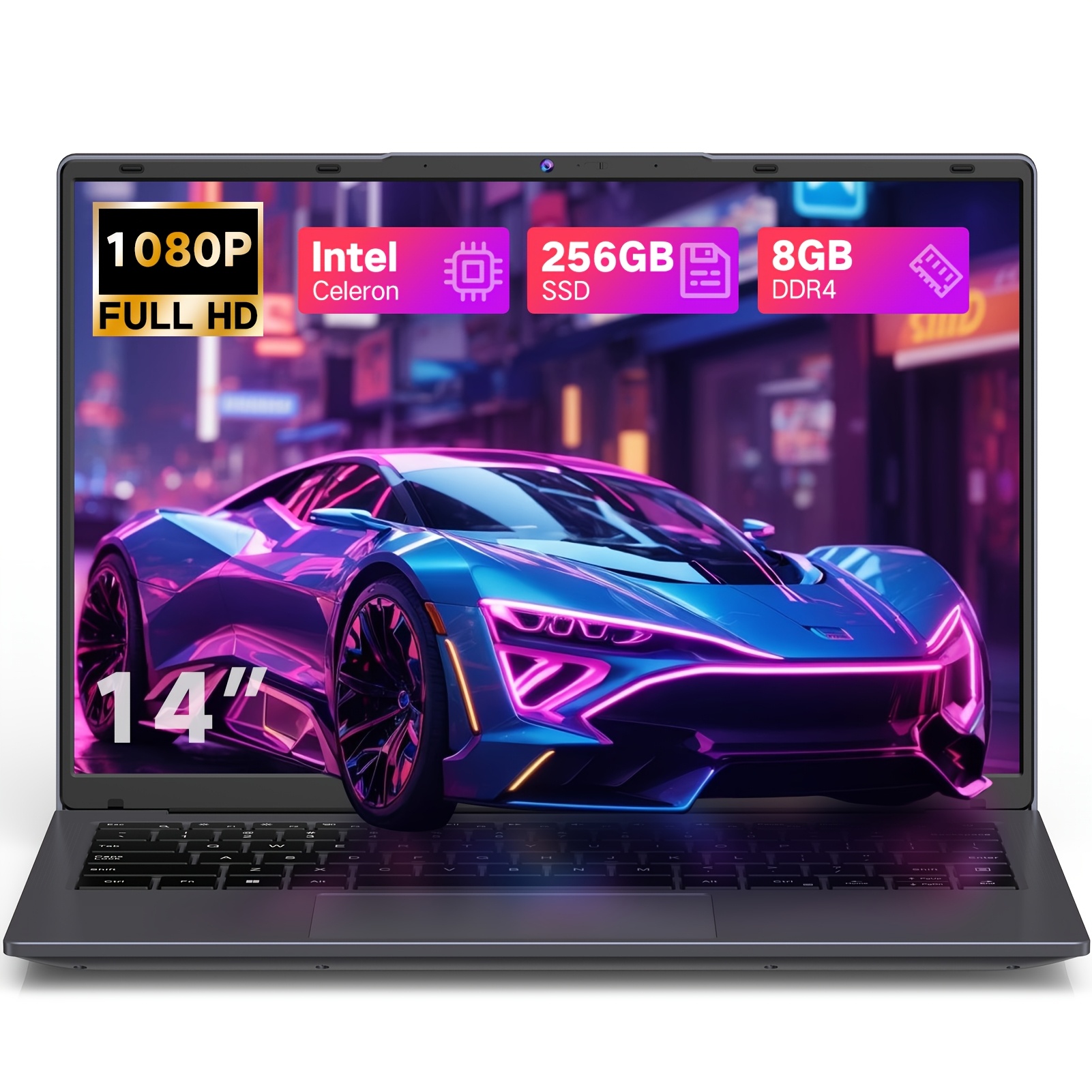 

Laptop, 14 Inch 1080p Ips Screen, 8gb Ddr4 512gb Ssd, Celeron N5805 Cpu, Uhd Graphics, Dual Stereo Speakers, 5g Wifi, Type-c