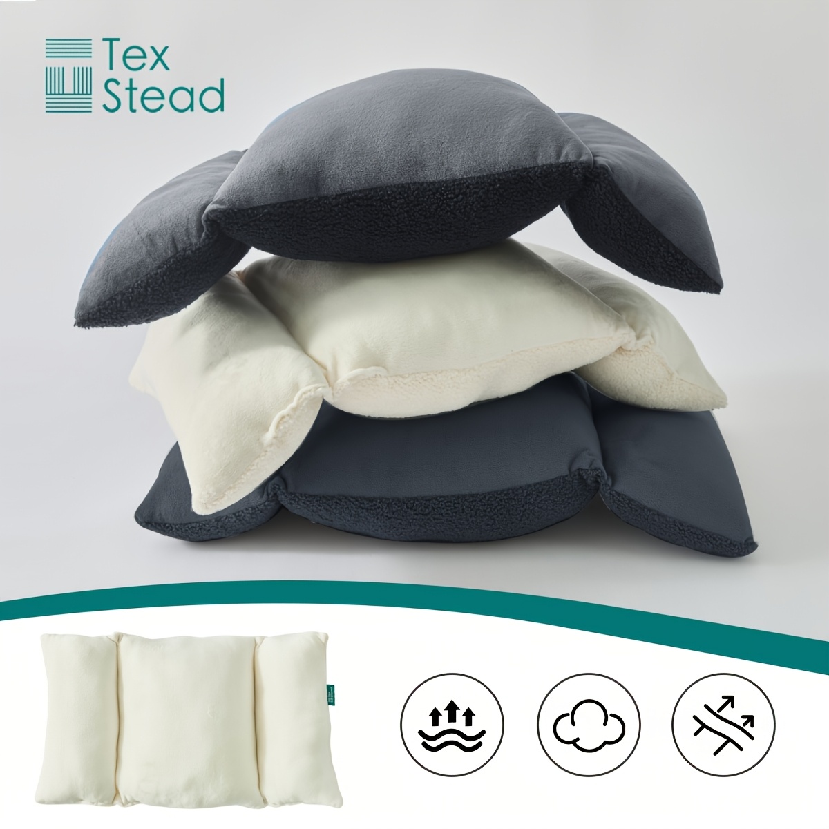 1pc fleece lumbar support pillow 3 section back cushion for office chair comfortable lumbar support pad for car seat and sofa gaming chair lumbar cushion with washable cover Product details 6