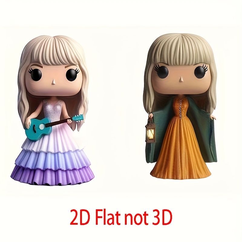 

2d Acrylic Flat Girl Figurines With Bangs - Pastel-colored, Layered Protective Film, Ideal For Easter, Weddings, Valentine's Day & More - Hanging Decor