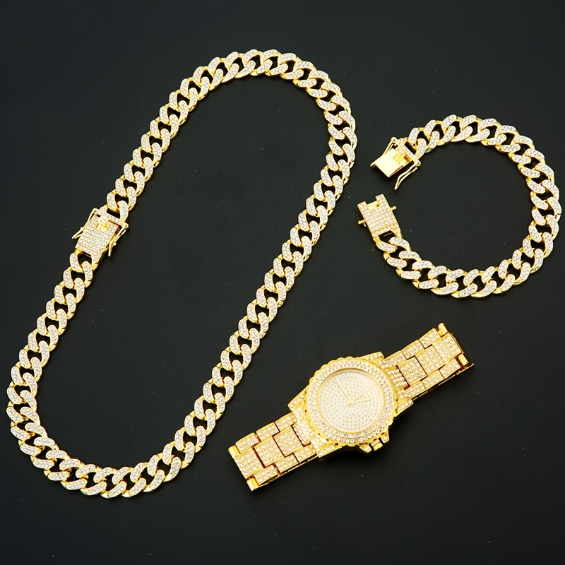 Chain, watch top and bracelet for men