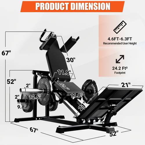 A Compact Leg Press Machine That Supports Up to 900 , Featuring of Leg Sled And Squat, Ideal for Calf Raises at Home