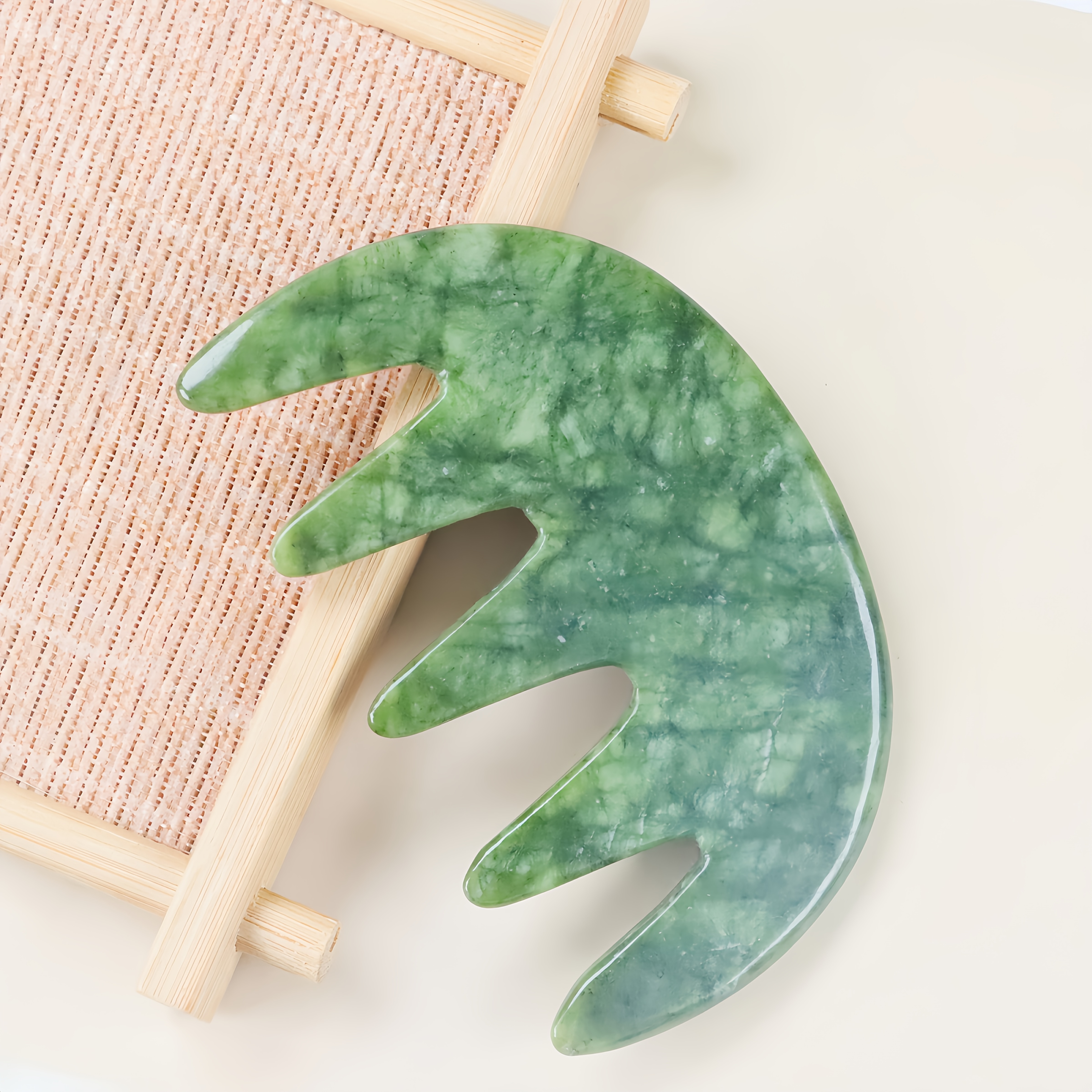 Peine de Masaje Guassa Tallado a Mano | Masajeador de Piel y Cabello Guassa y Herramienta de Afeitado Guassa | Masajeador de Cabeza Multifuncional Portátil para el Cuero Cabelludo