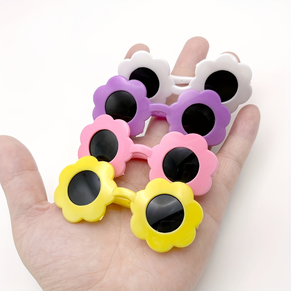 TEMU 4 Pairs Of Cat And Dog Glasses, 8.4 Cm (3.31 Inches) Beautiful Photography Props, Decorative Accessory Set