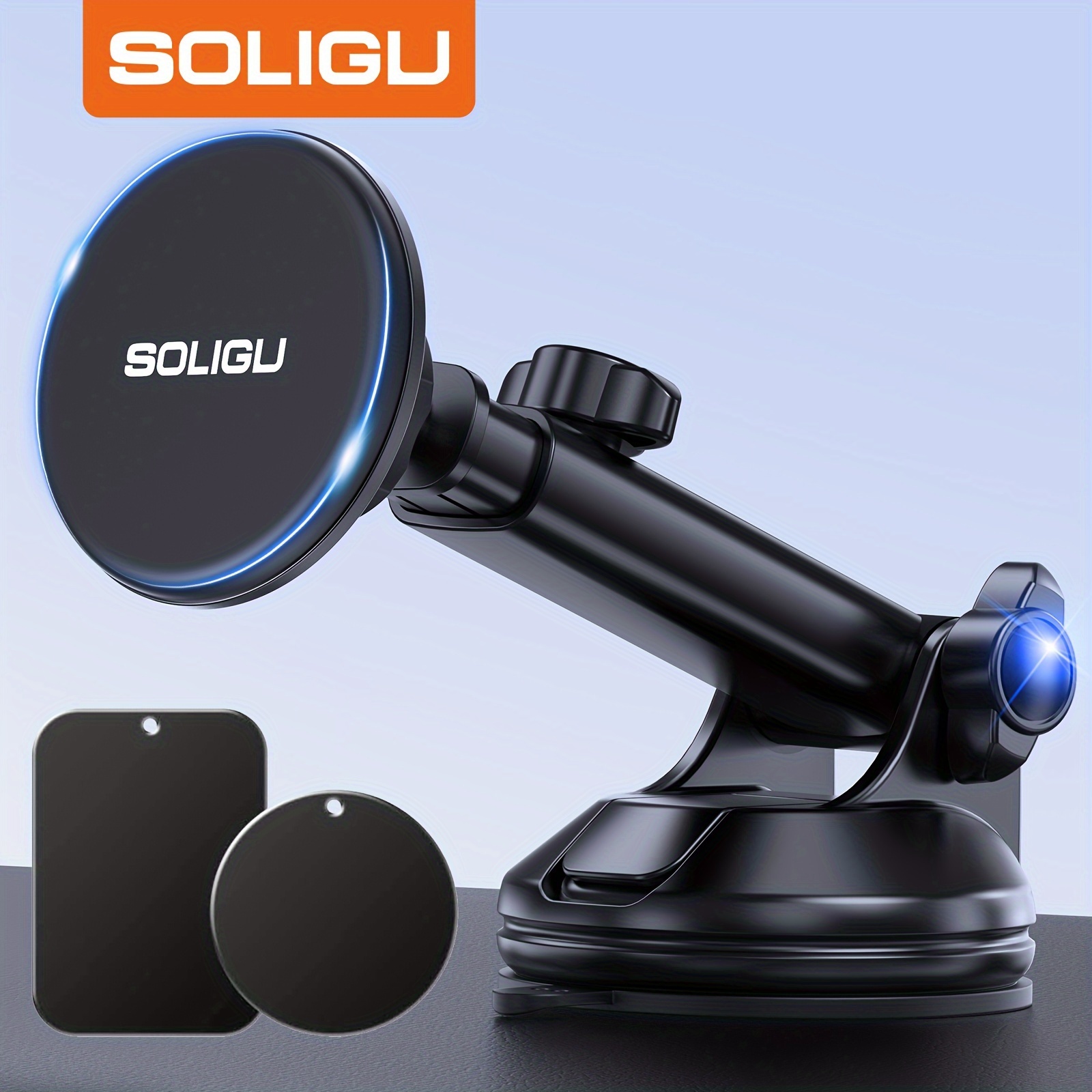 

Soligu Car Phone , [upgraded Suction& Long Arm] Car Phone For Car Dashboard Compatible Iphone 15/14/13/12, Samsung And All Phones