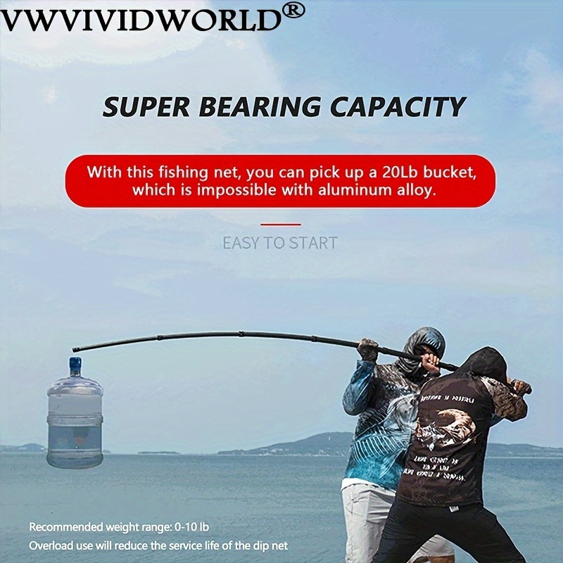 Carbon Fishing Net Portable Fish Landing Hand Net Foldable - Temu